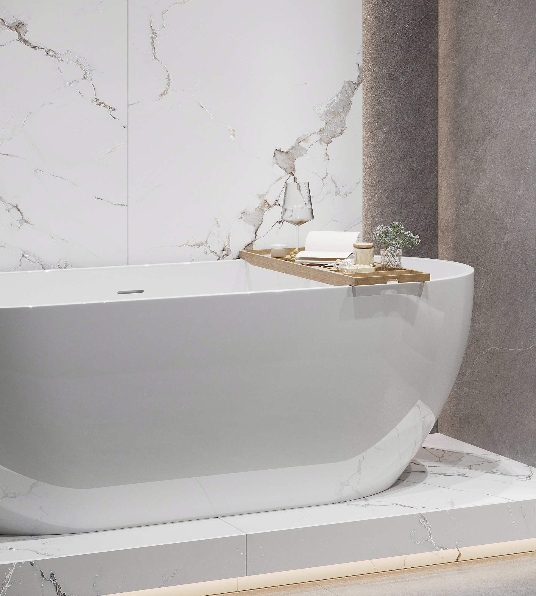 CZ-CR03-B На пол Galaxy Statuario Carving 80x160 - фото 6