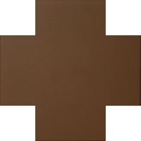 На пол Метлахская плитка 070CRCAR Cross 7 Toffee CAR 7x7