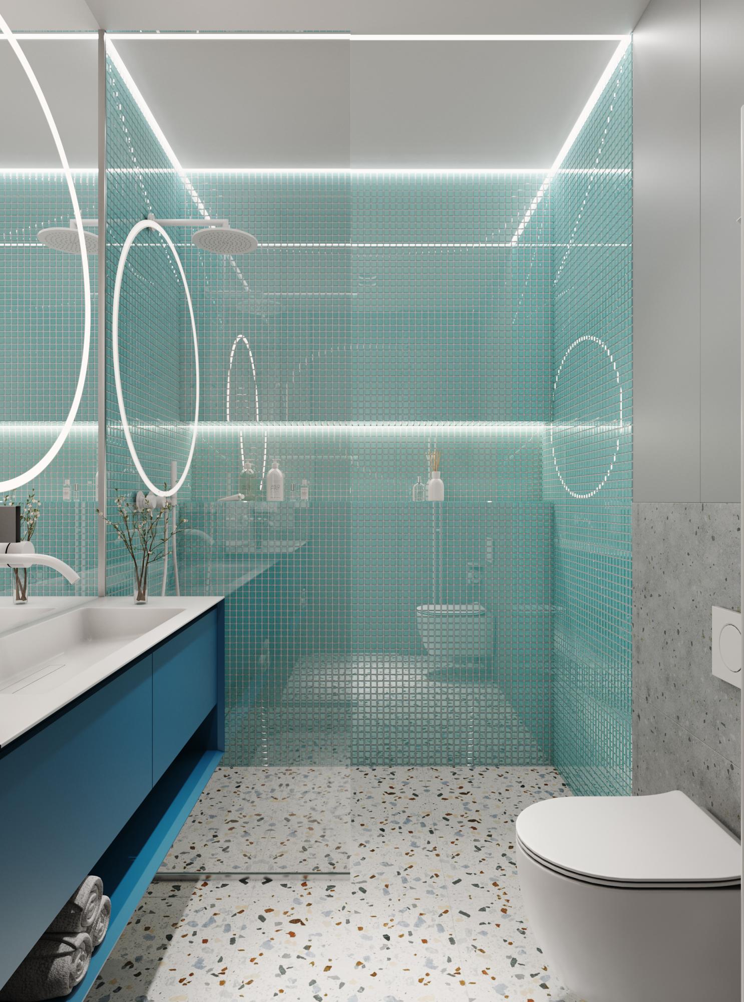 Arktika 4*20*20  327*327 На пол Стеклянная мозаика Arktika  - фото 24