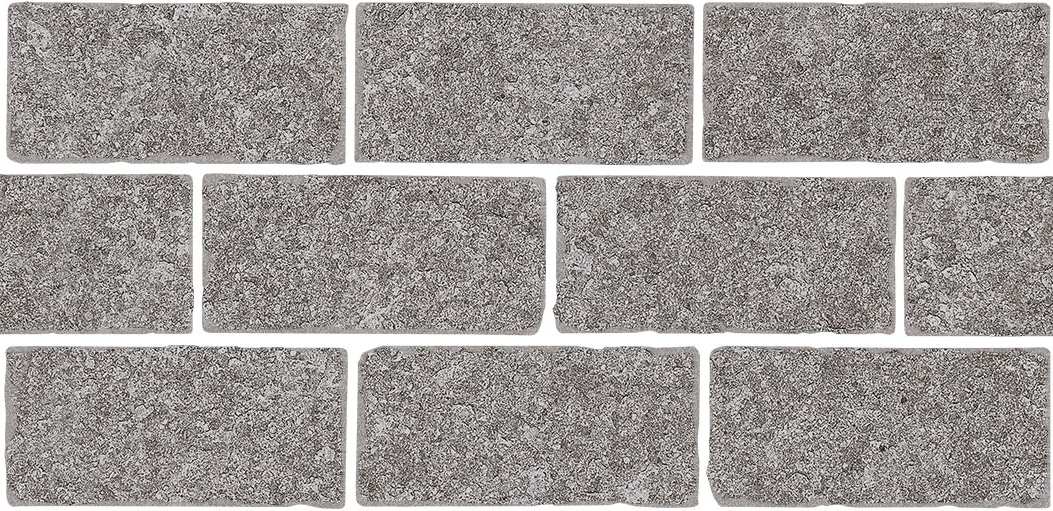 BR025T Бордюр Роверелла Пепельный мозаичный 9мм 34.5x14.7