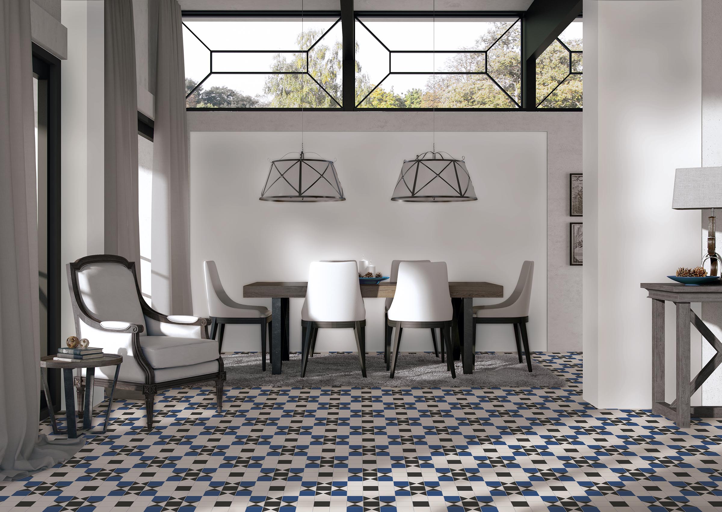 На пол Victorian Dreams Queen Blue 45.2x45.2 - фото 8