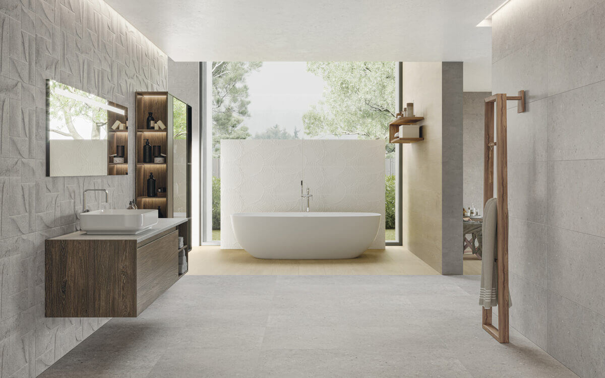 На пол Cement Stone Dark Grey RC 60x120 - фото 12