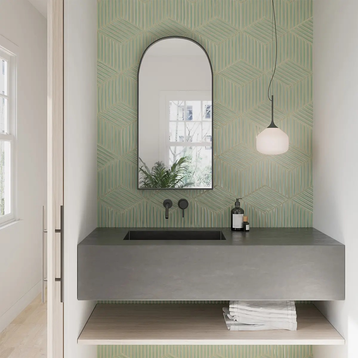 135016 На стену Spike Bars A Royal Green Gloss 15x25.9 - фото 2