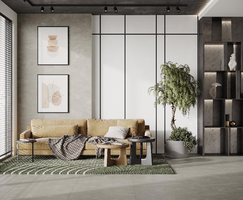 На пол Wolf Grey 80х80 Сатинированный - фото 8