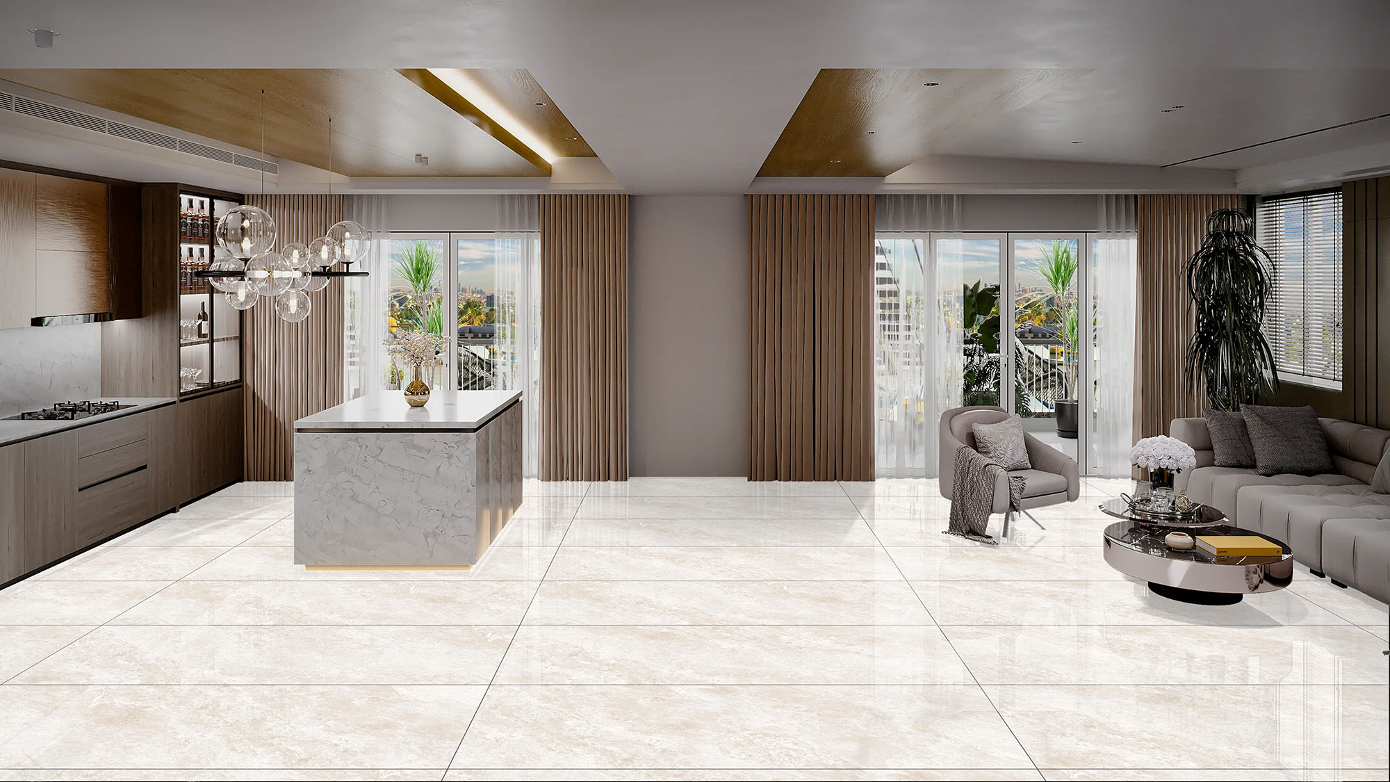 На пол Azori Grey Sugar 60х120 - фото 2