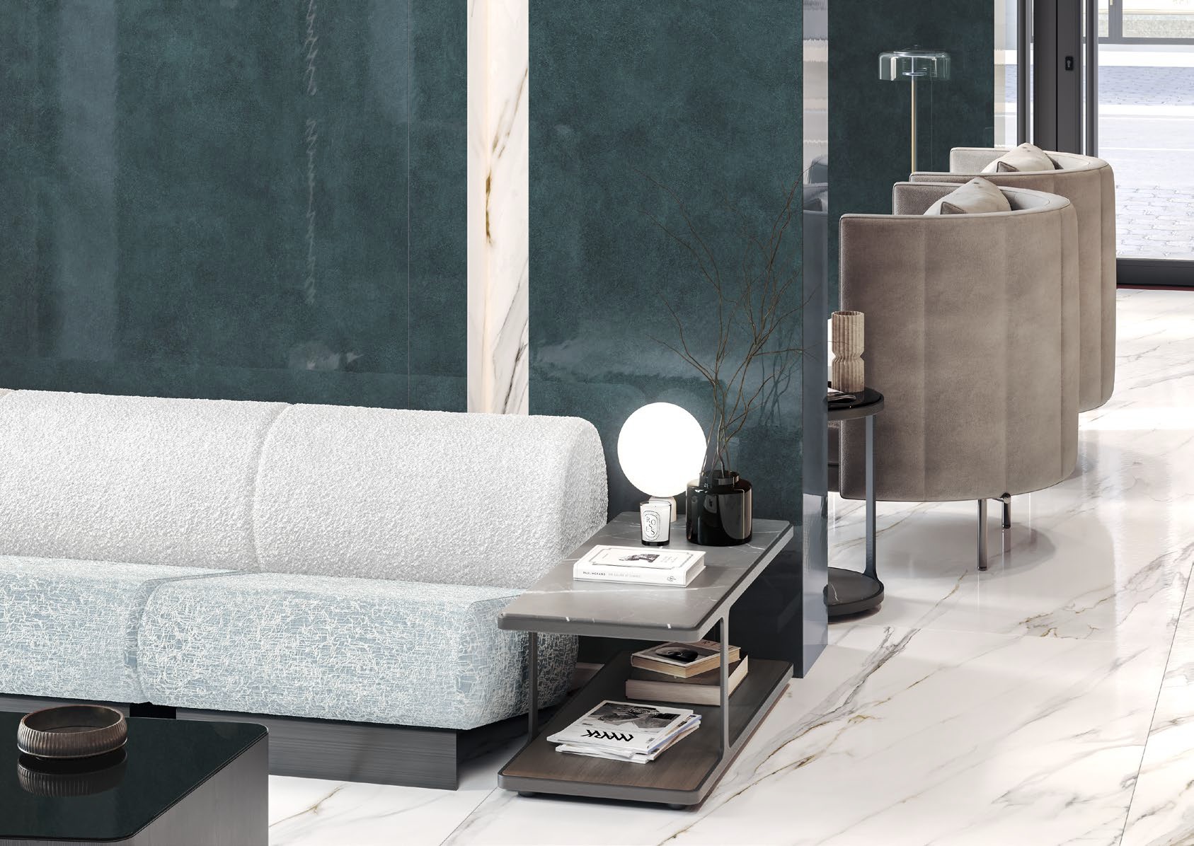 SG075600R6 На пол Майолика Зеленый обрезной 119.5x320x6 - фото 3