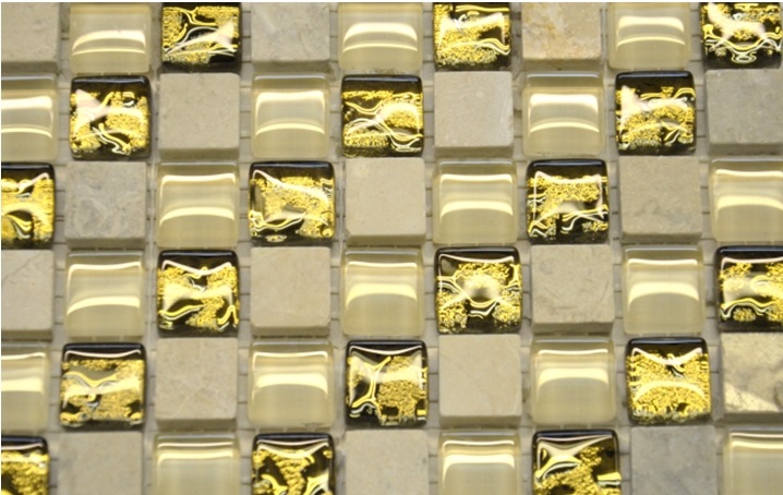 На стену Мозаика из натурального камня и стекла 2028 - фото 2