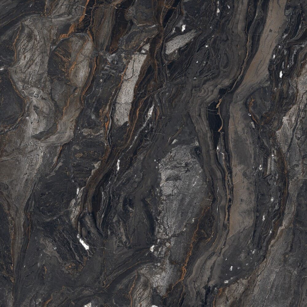 Напольный Grand Slabs Cliff Anthrecite High Glossy 120х120 - фото 3