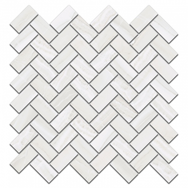 SG190/007T Декор Контарини Белый мозаичный 9мм 31.5x30