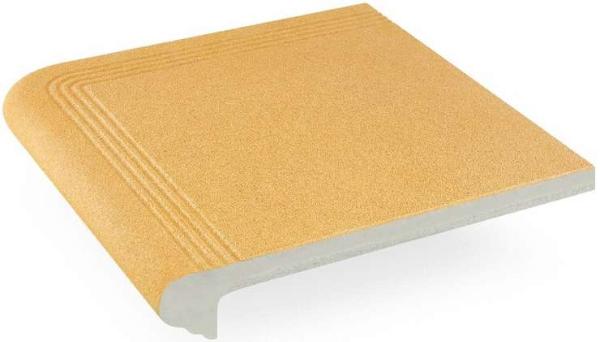 4142 Ступень Бетонная Плитка Угловая 414 Песочный 32.5x32.5