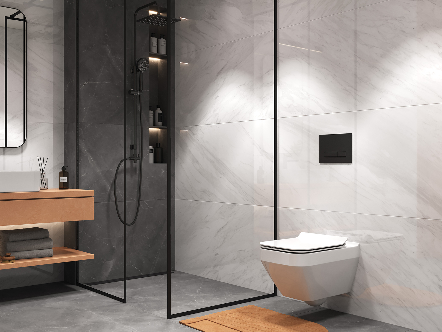 A17120 На пол Classy Marble Полированный белый ректификат 60x120 - фото 13