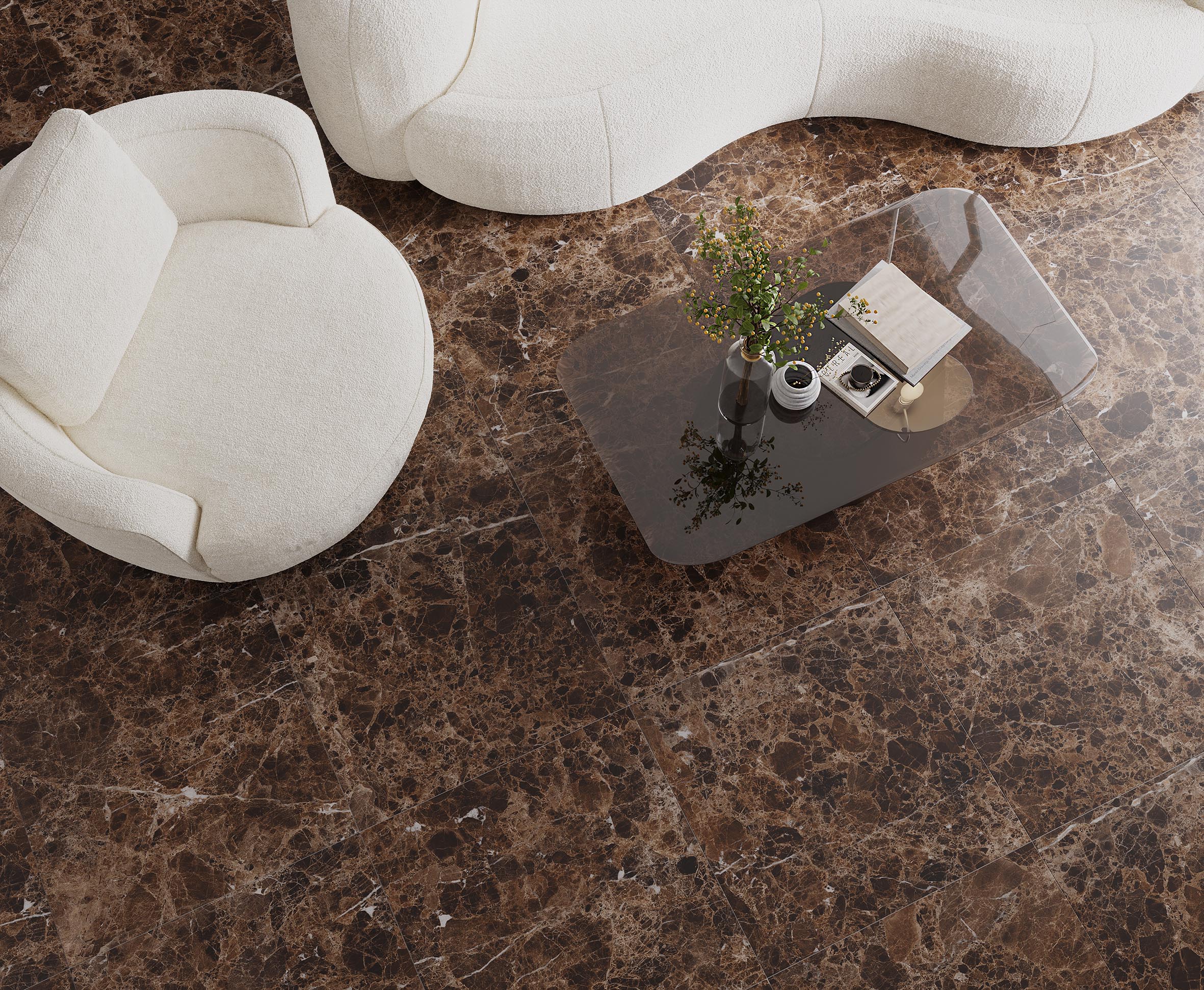 На пол Emperador Brown 60х60 Полированный - фото 18