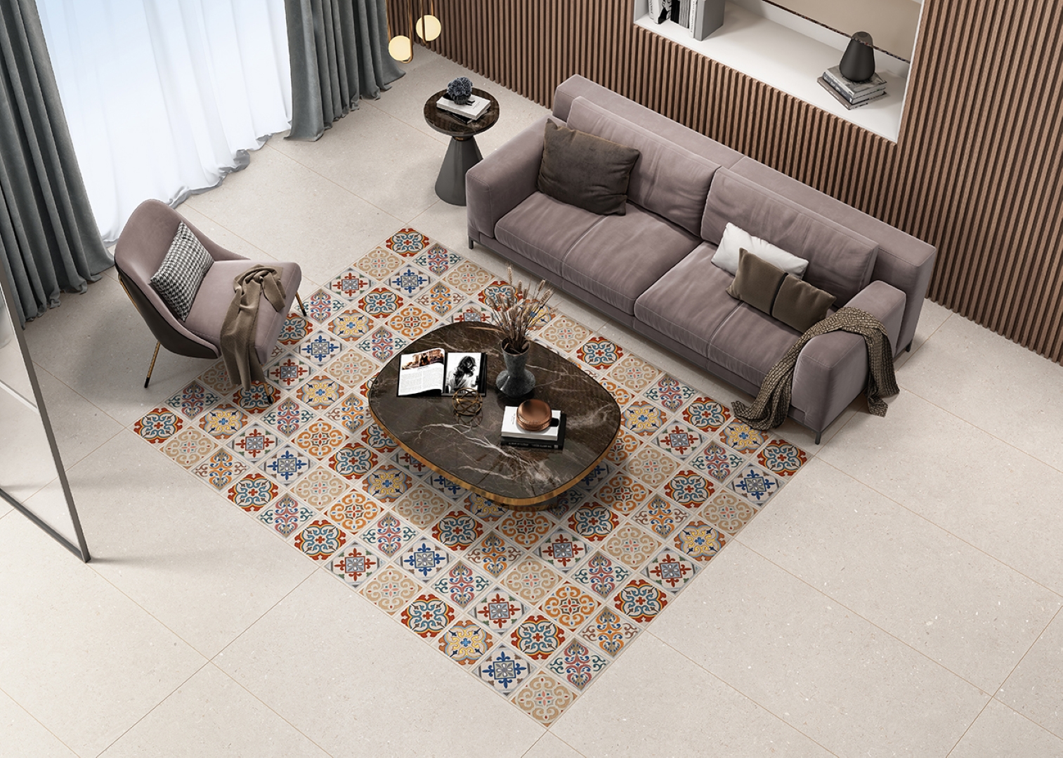 На пол Brush Scs Grey 19.8х19.8 - фото 6