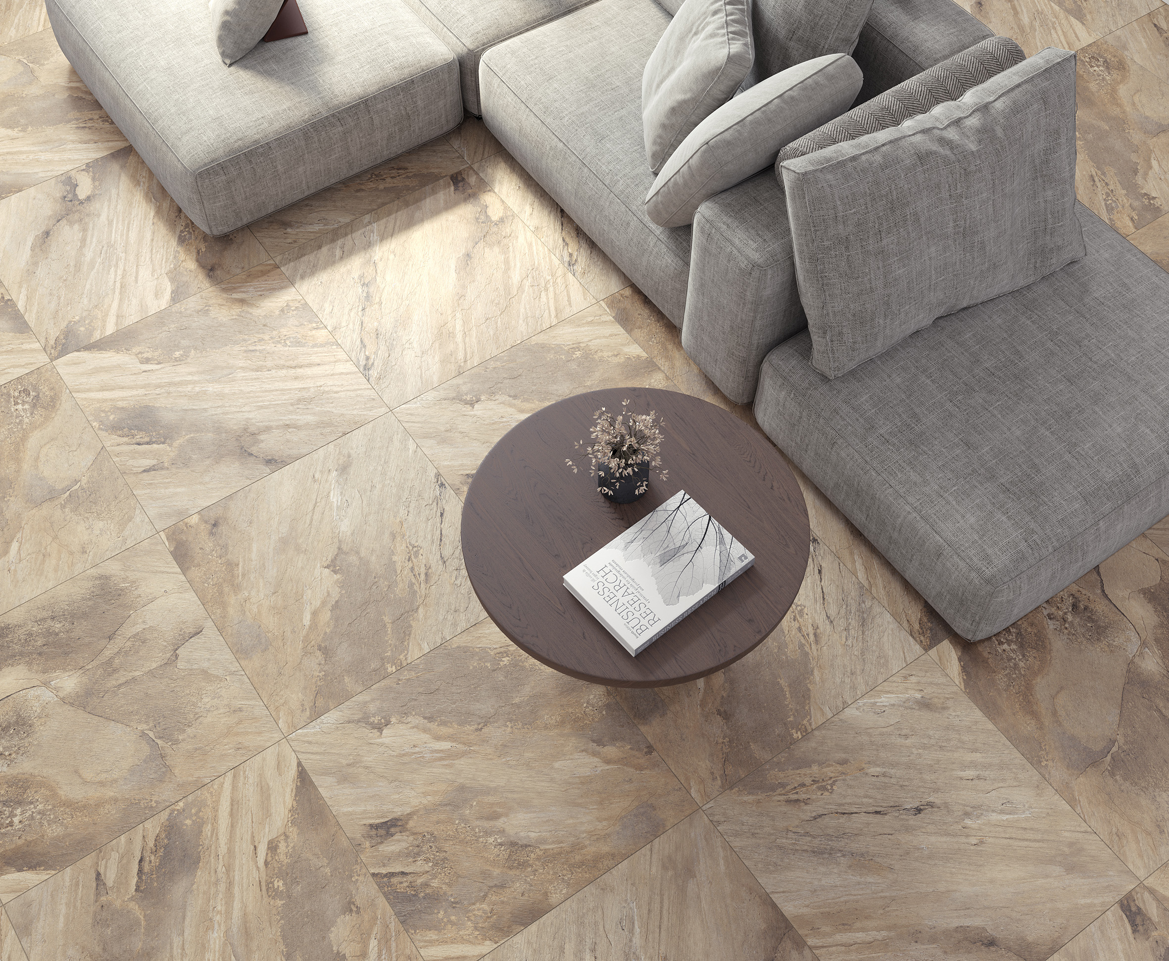 На пол Miranda Brown 60x60 Cтруктурный - фото 5