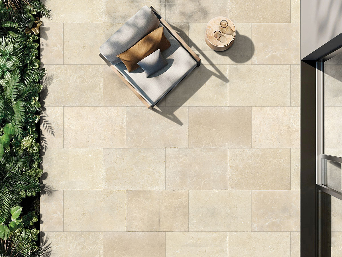 На пол Granoland Outdoor Travertine Grigio 20mm 60x120 - фото 2