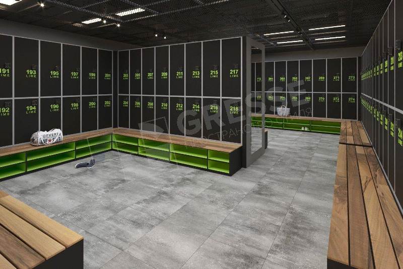 На пол Madain Plumb цемент черный 60x60 - фото 8