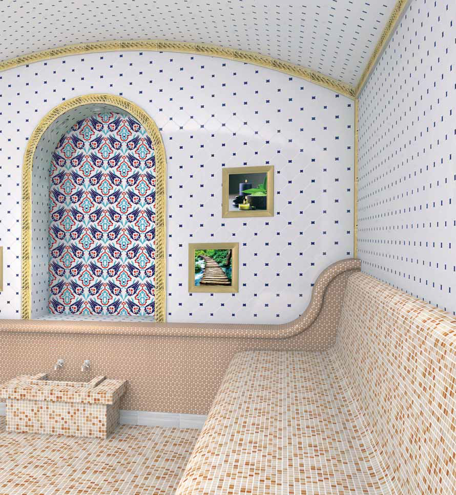 80056 На пол Porcelain Mosaic Yellow 5x5 30x30 - фото 6