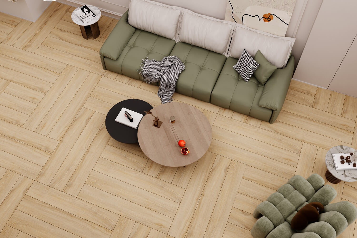 На пол Taptik Wood Beige Matt 20x120 - фото 6