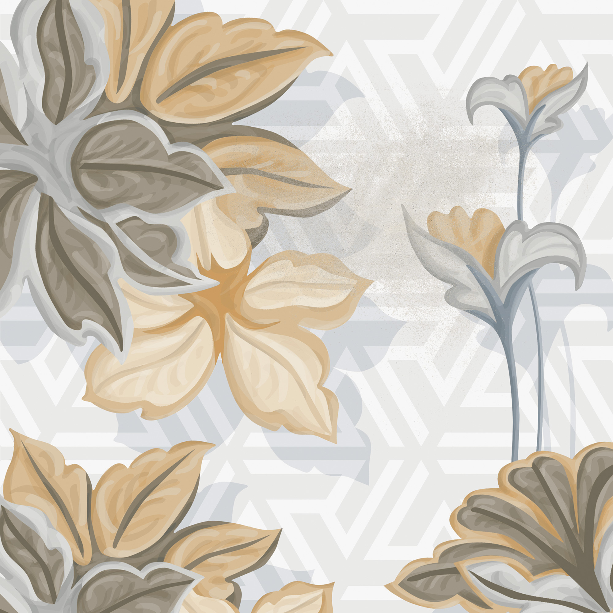 Декор Vodevil Flore Gris - фото 18