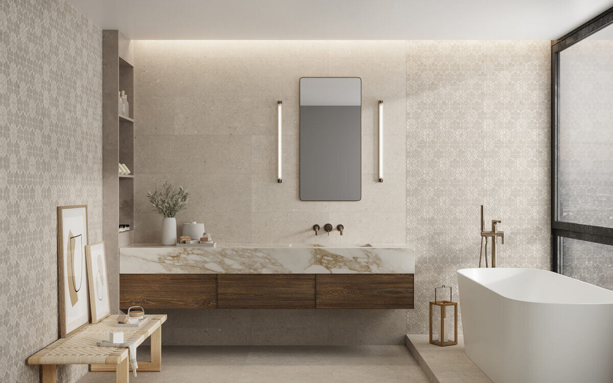 На пол Cement Stone Dark Grey RC 60x120 - фото 11