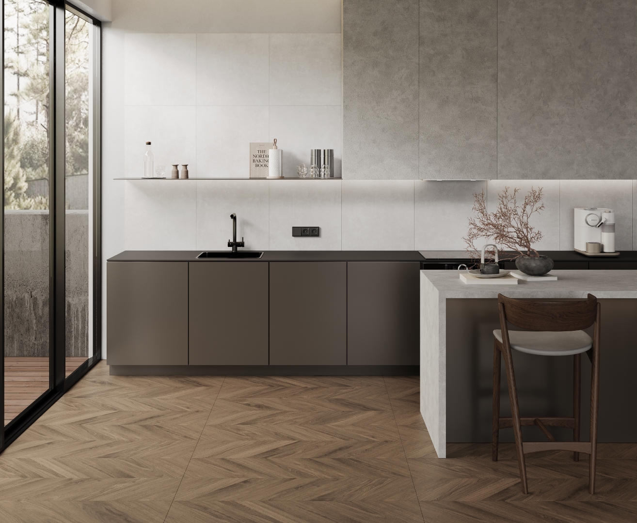 Лапарет Wood Latina Brown Chevron