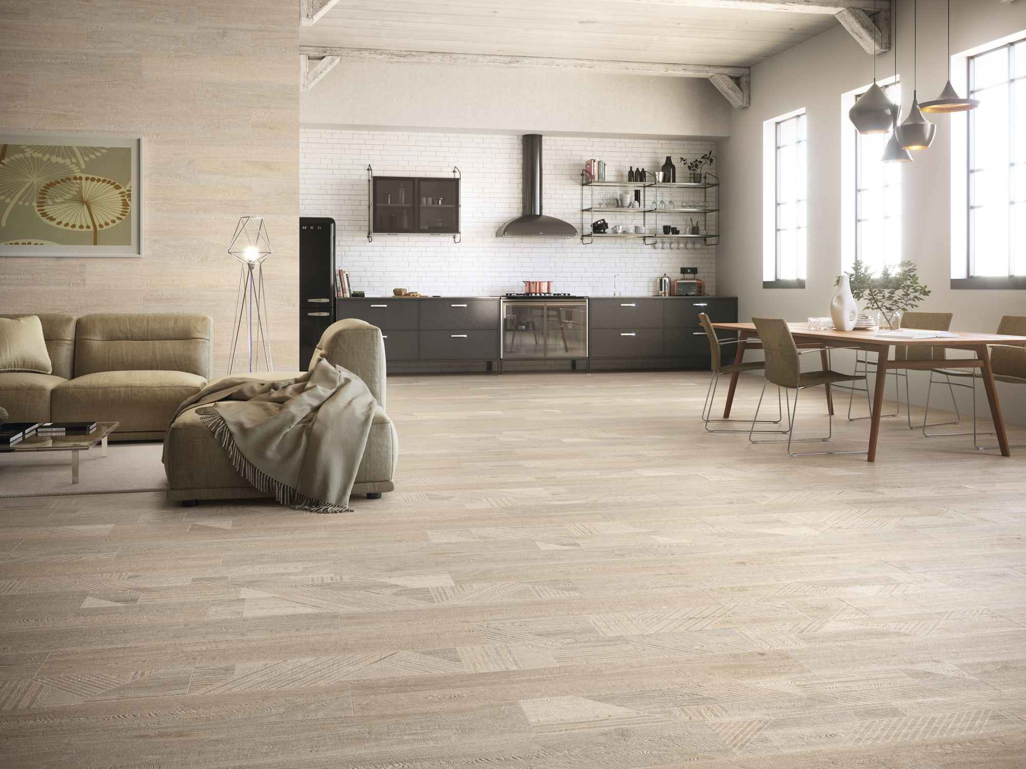 На пол Carpatos Natural Rect R10 20x120 - фото 29