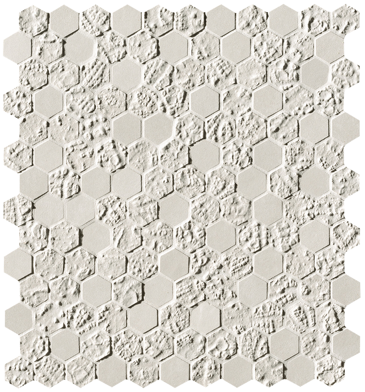fOYW На стену Bloom White Print Esagono Mosaico 29.5x32.5