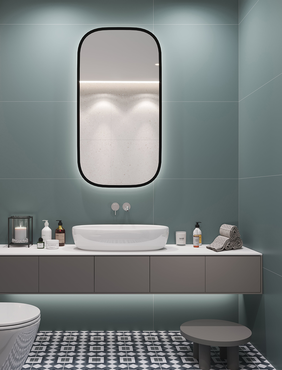 На пол Monocolors Elite Grey 60x120 5мм Matt - фото 5