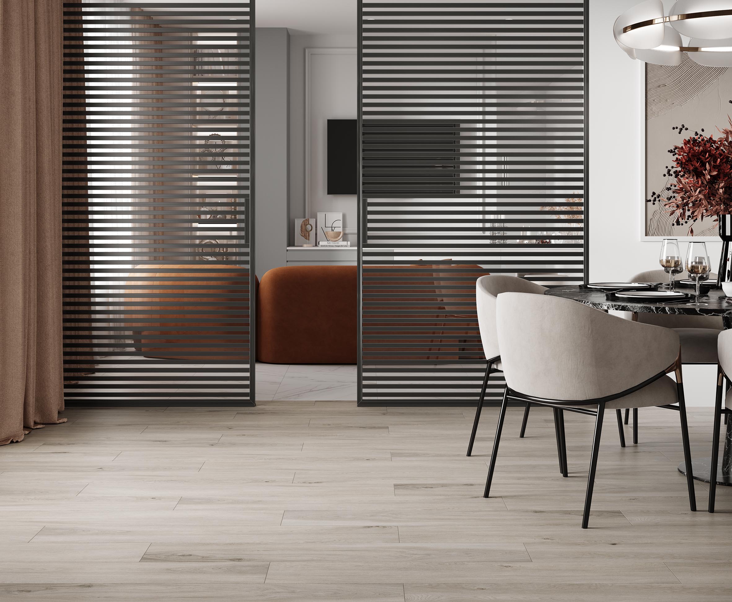 На пол Canarium Slate Серый 120х20 Матовый Структурный - фото 16