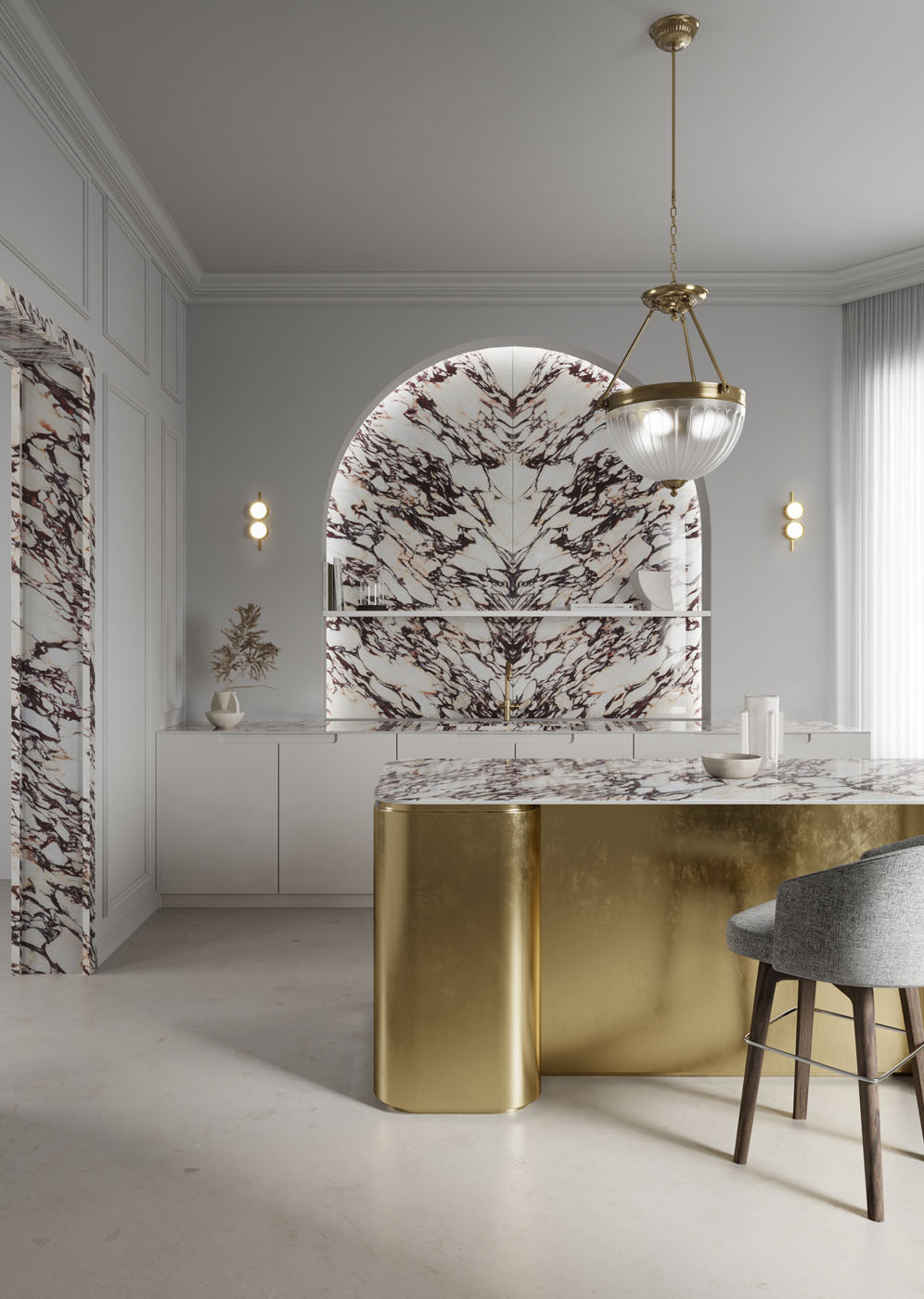 101769 На пол Marble MB22 Calacatta Viola Lev 12mm 162x324 - фото 36