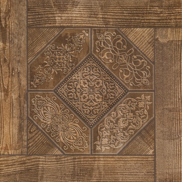 На пол Рустик Орех темный 412х412