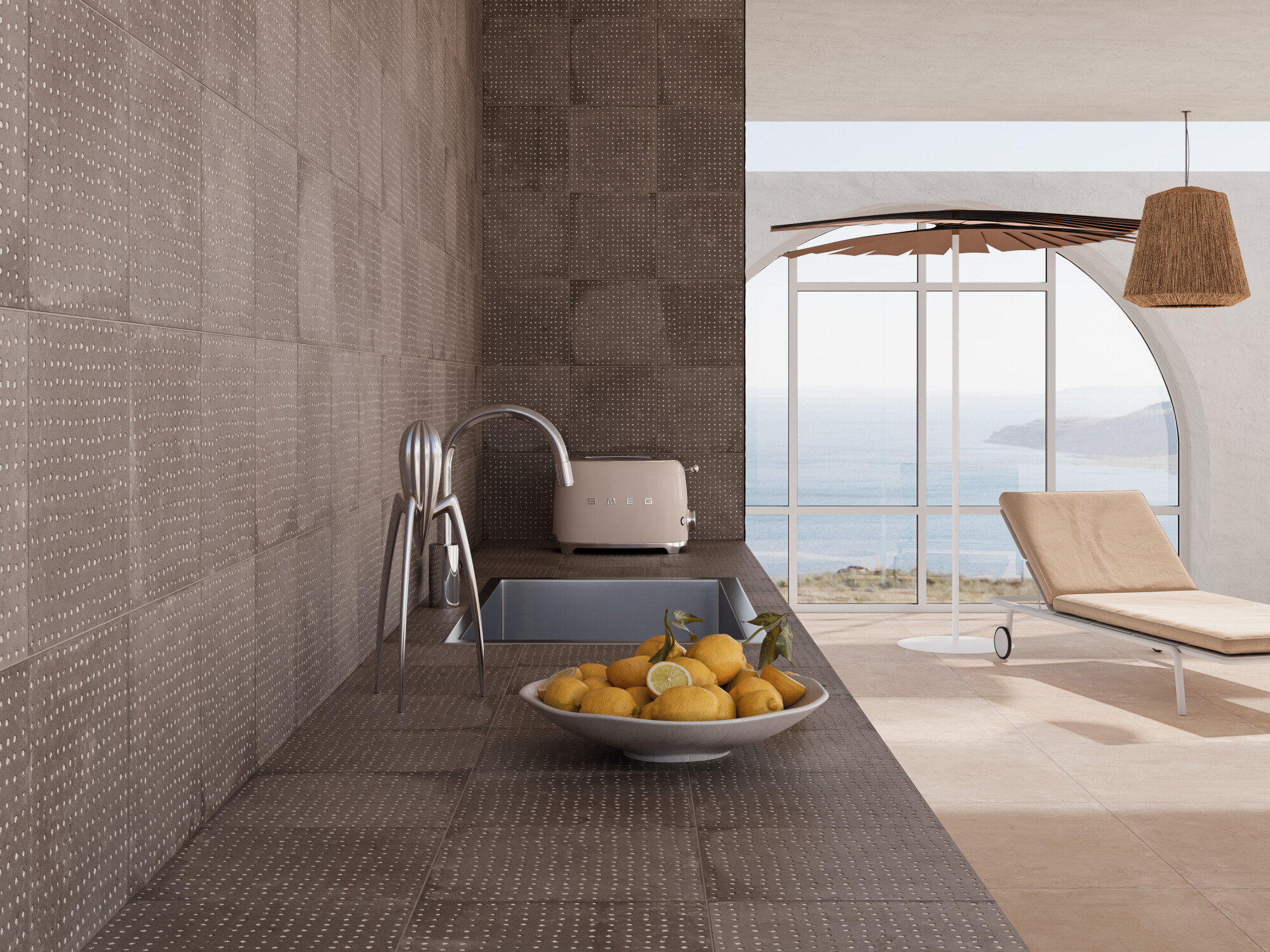 40457 На пол Pangea Chocolate Flower LT 22.3x22.3 - фото 18