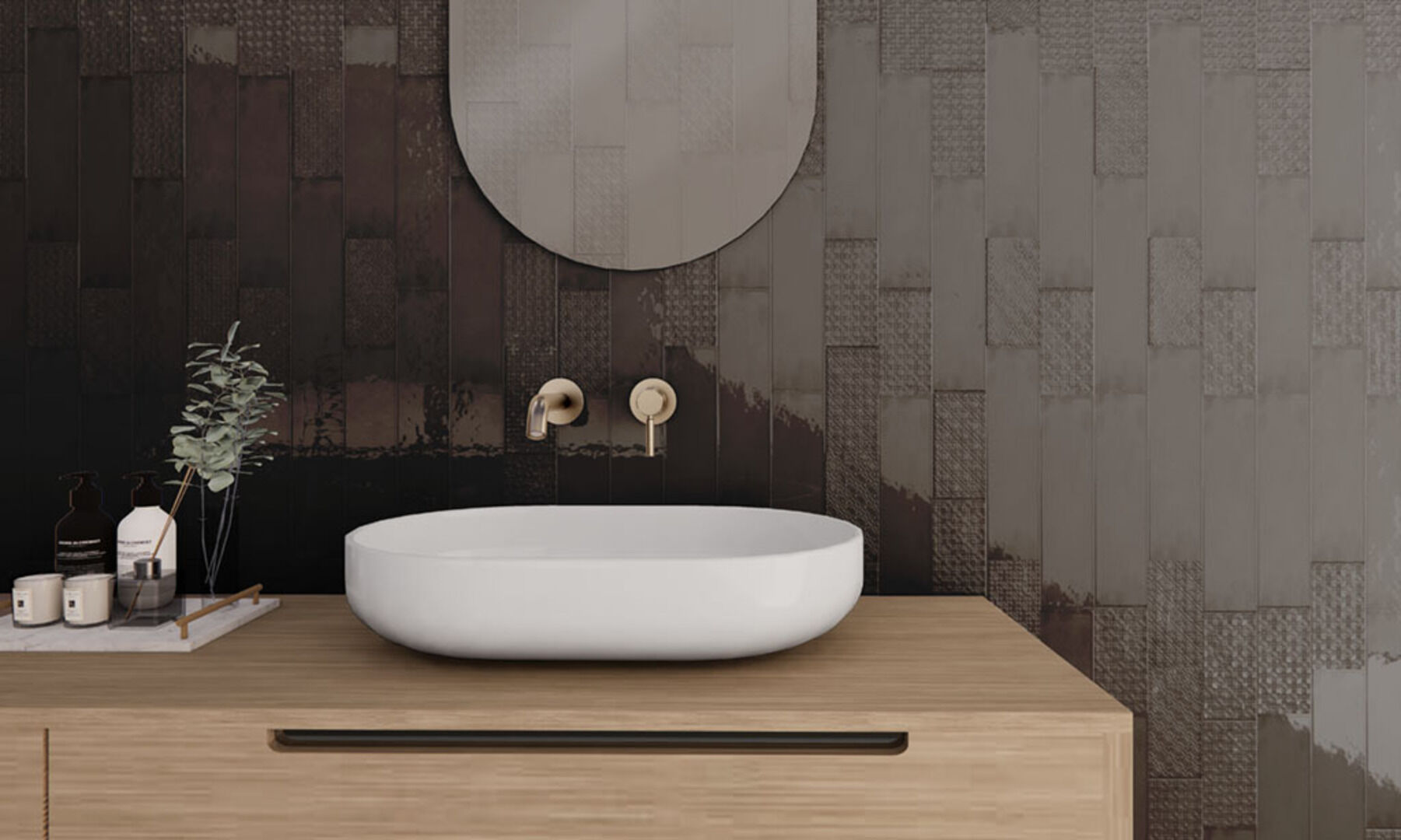 На стену Rain Bordeaux 22.3x22.3 - фото 8