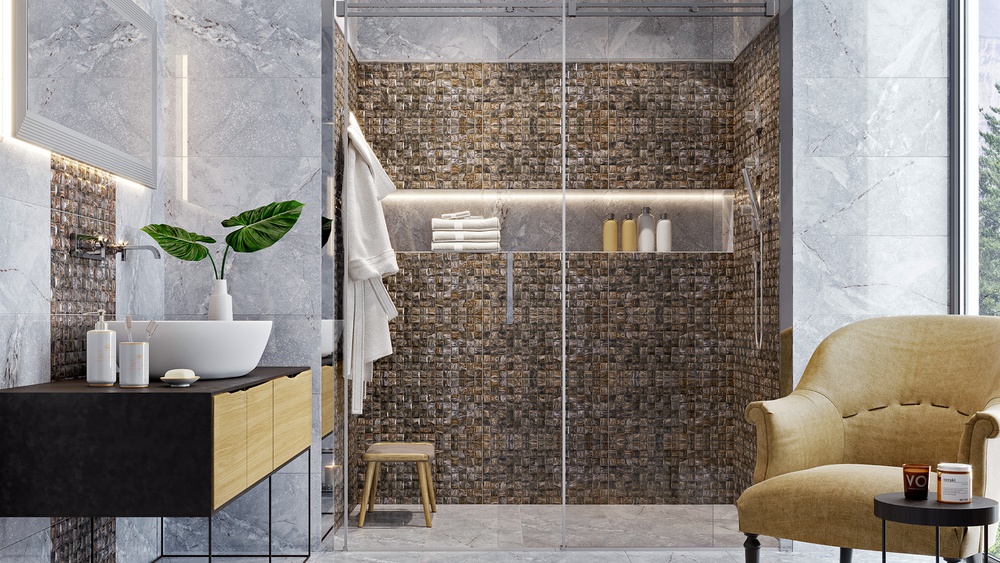 07-00-5-18-00-06-1421 Декор Барбадос Серый Листья 2 - фото 2