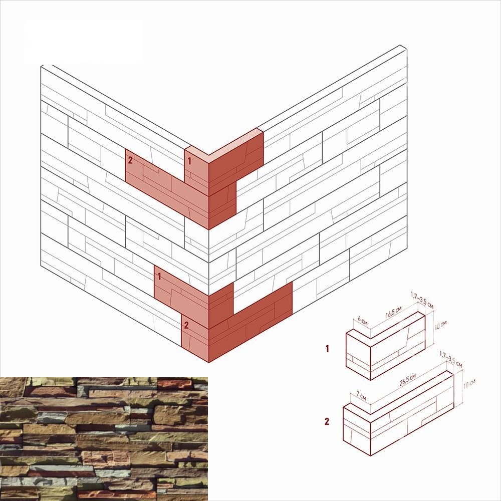 201-85 На стену Фьорд Лэнд 201-85 Угловой элемент