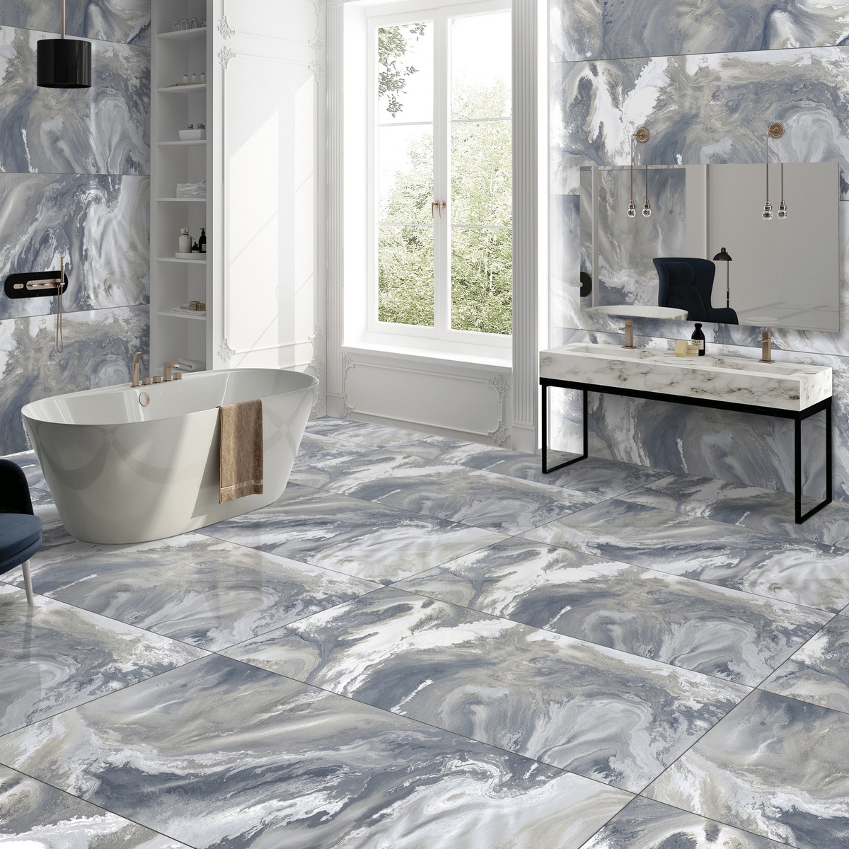 N20352 На пол Luxury Arabesque Grey Polished 60x120 - фото 3