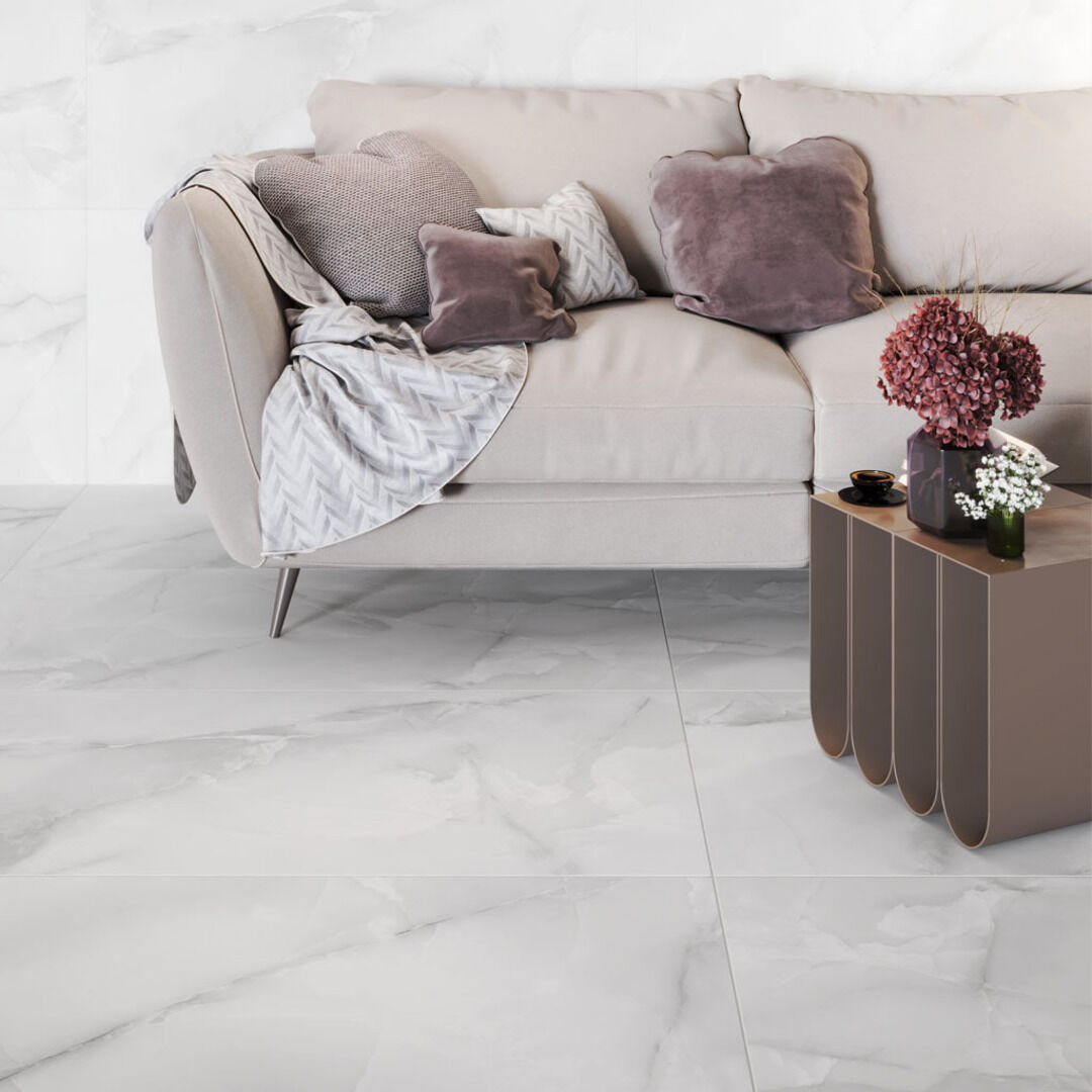 На пол Mercato Onyx Grey Glossy 120x60 - фото 9