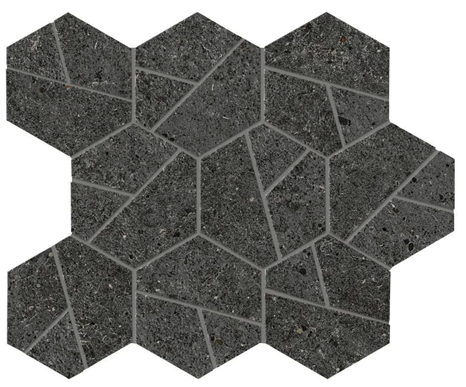 A7C2 Напольная Boost Stone Tarmac Mosaico Hex 25x28.5