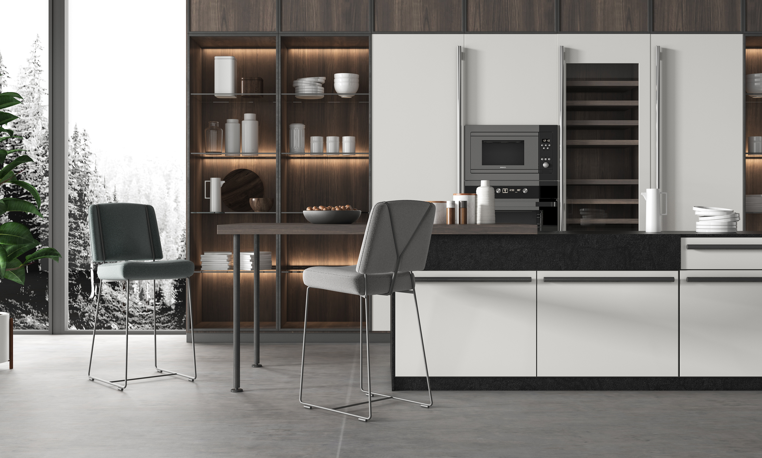 DB2M53BC-Y На пол Aurora Black Спеченный камень сатин текстурированный 1600x3200x12 - фото 2