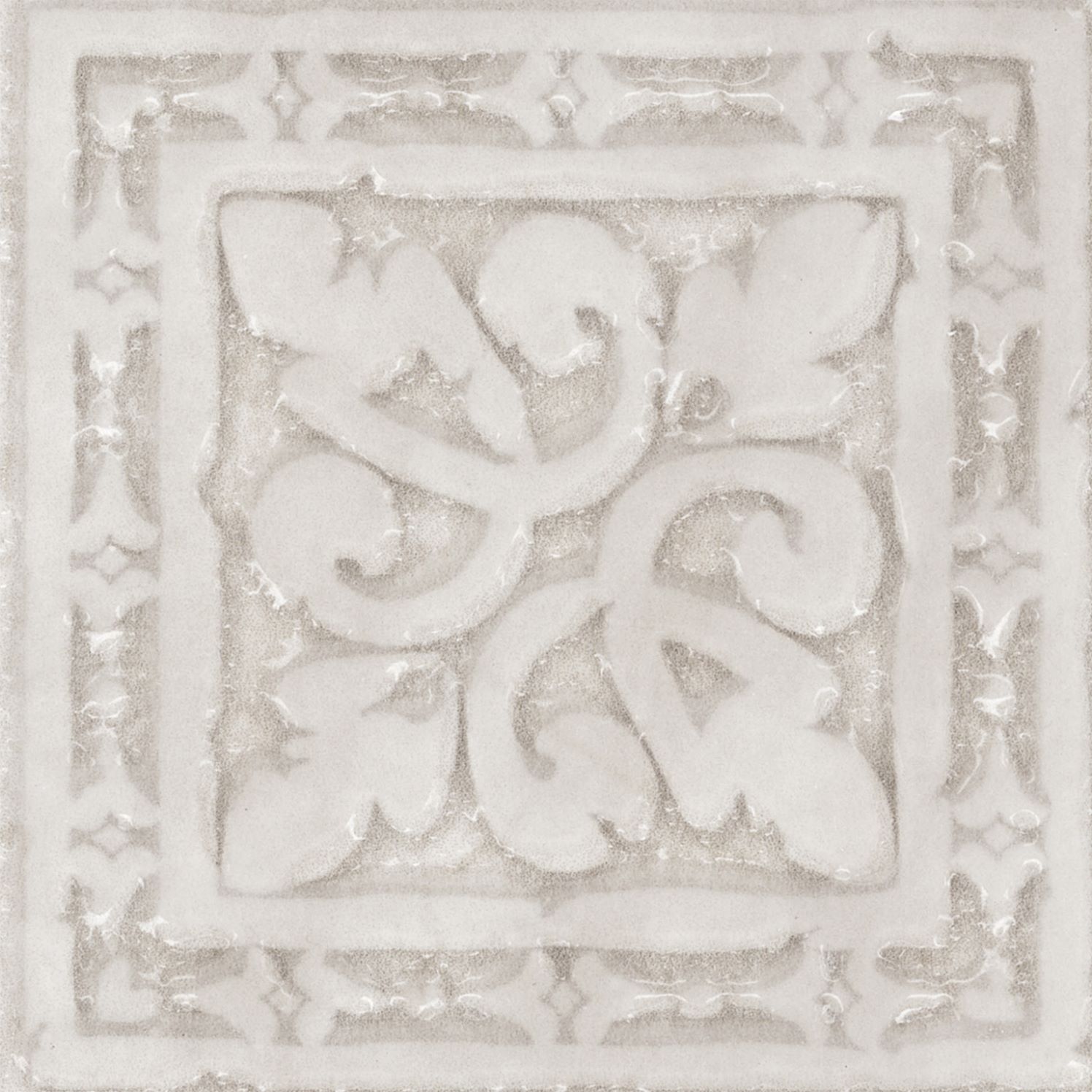 Декоративная вставка Papiro White Taco Gotico White 8х8