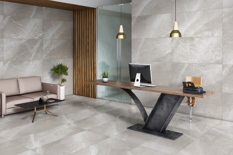 На пол Asti Grey Carving Fusion (с металлизированными прожилками) 60x120 - фото 5