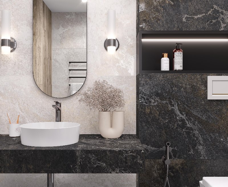 На пол Blaze Nero Графитовый 60х120 Сатинированный Карвинг - фото 7