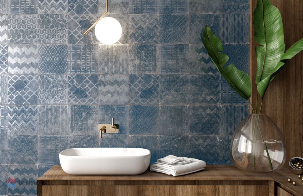 На стену Cuadrado Glam Blue микс (8 видов) 23.5x23.5 - фото 10