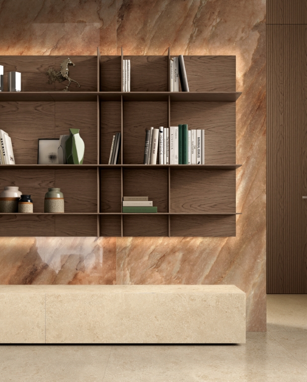 781136 На пол Authentic Luxe Pearl Travertine Matte 6mm 60x120 - фото 30