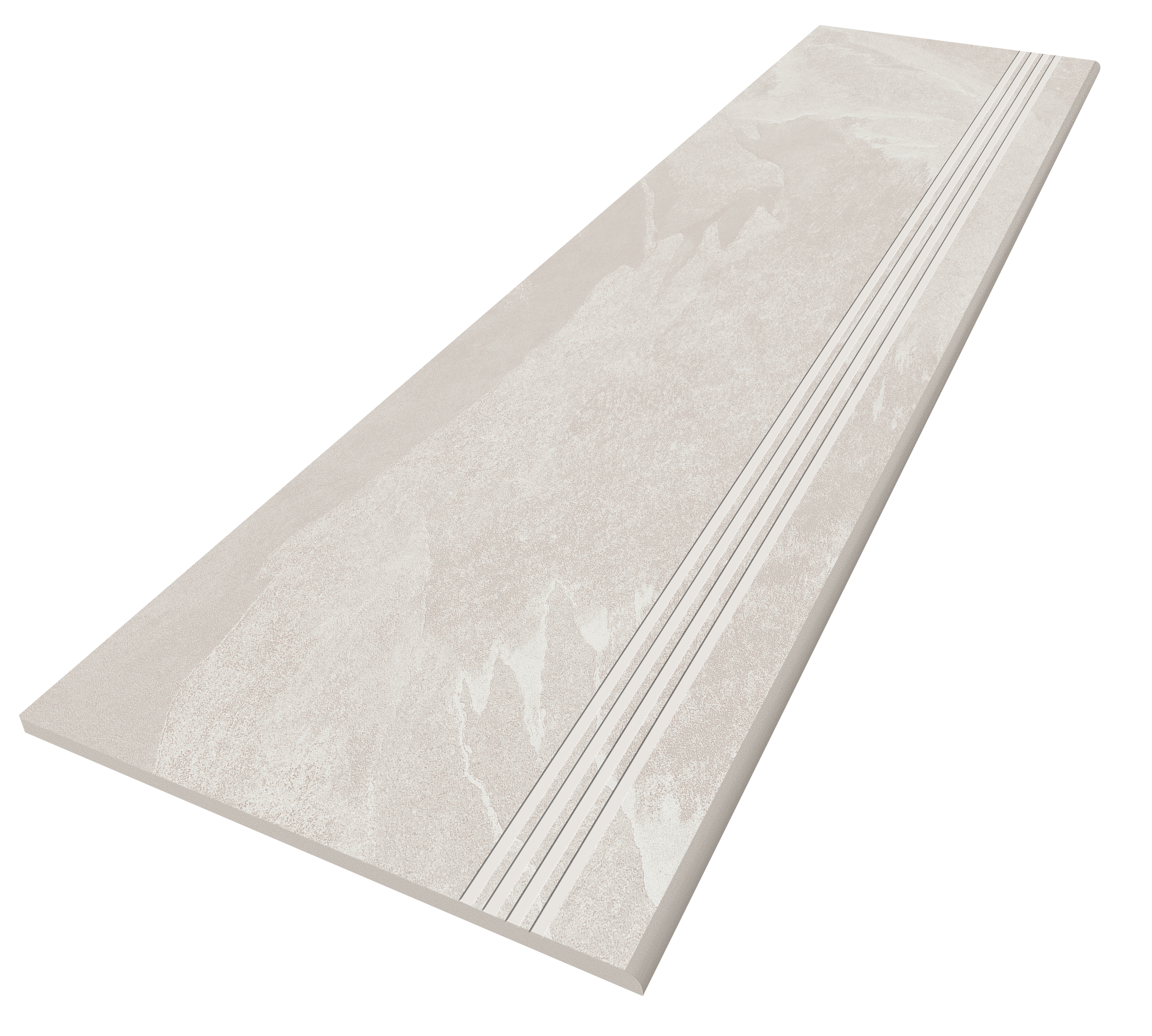 Steptrade/TE00_NS/30x120x9 Ступень Terra TE00 Белый Неполированный с насечками 30x120x9