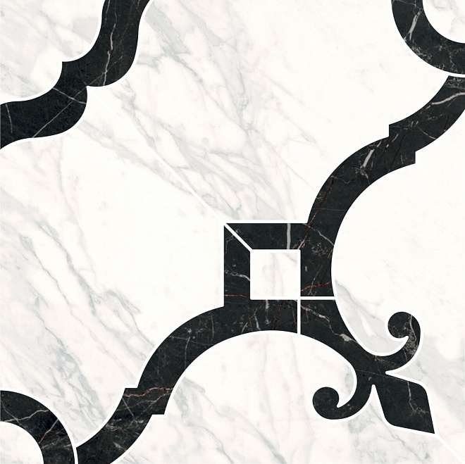 ID88 Декор Фрагонар Dec. Наборный белый 1-4 розона 30х30