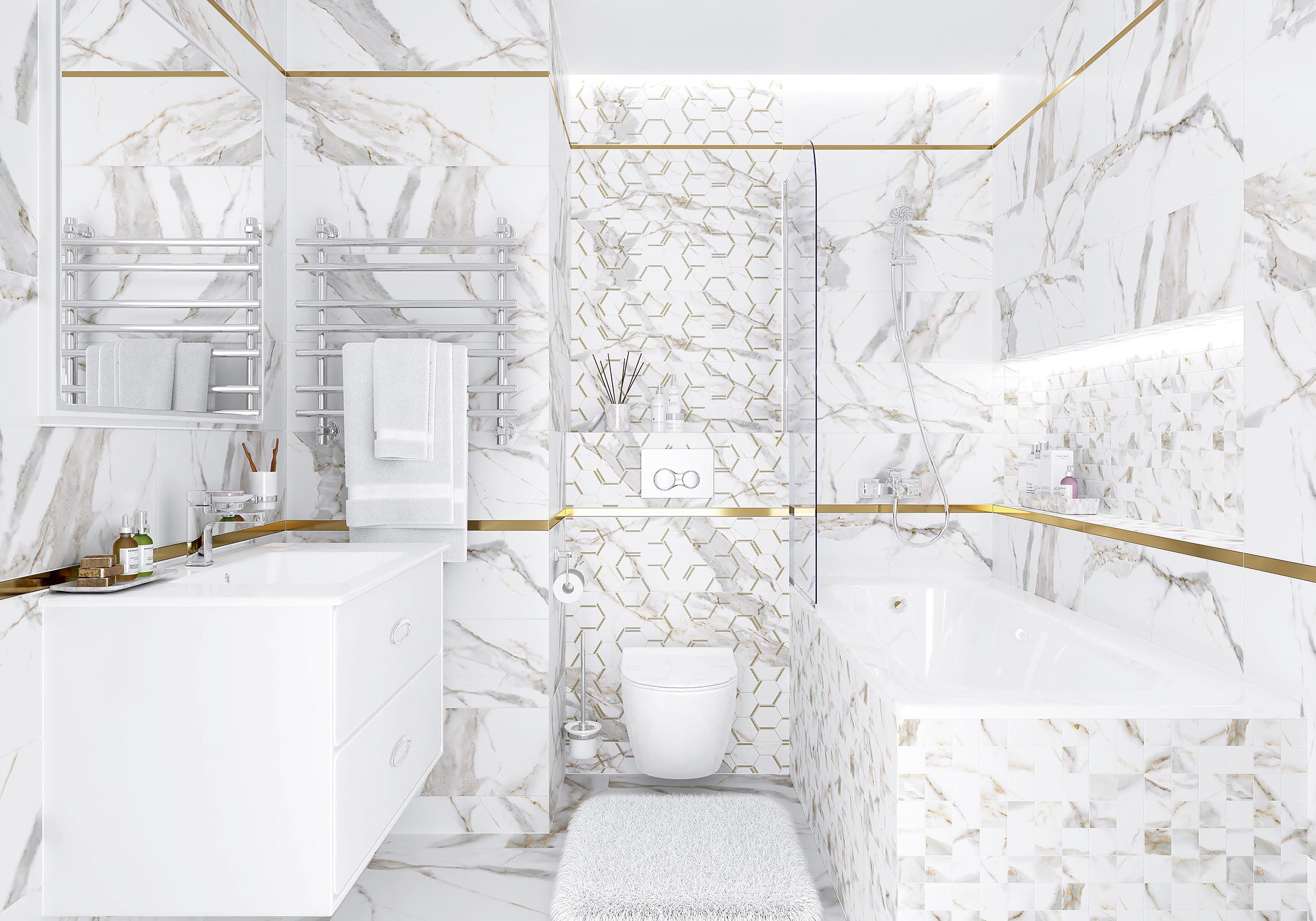 AD 0070 На пол Adelaida Белый 60х60 - фото 3