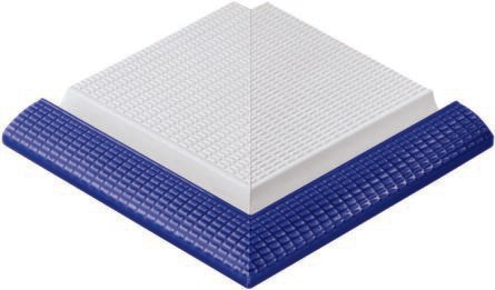 47227 Бордюр Olympic Series Профильный наружный угол с сетчатой поверхностью L Cobalt 26.5x26.5