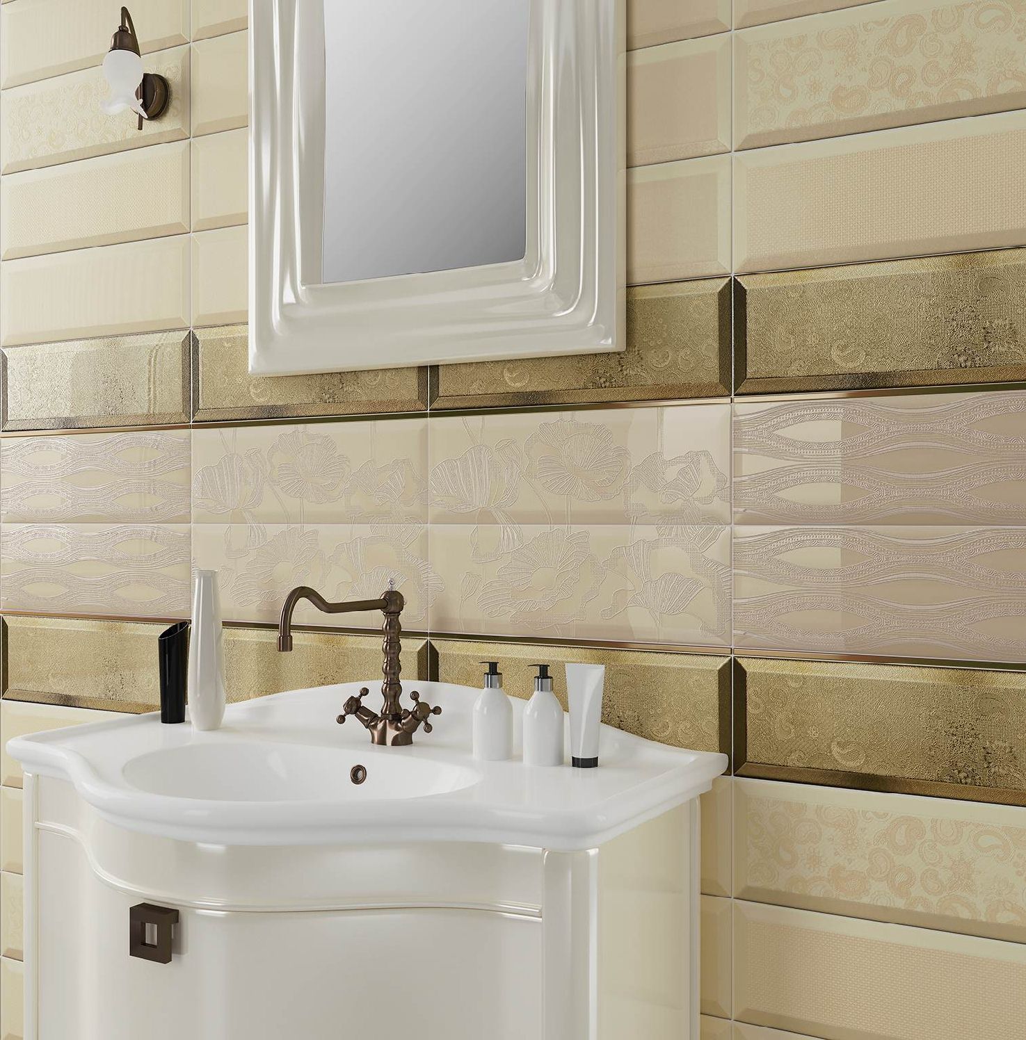 Absolut Keramika Gold Flowers