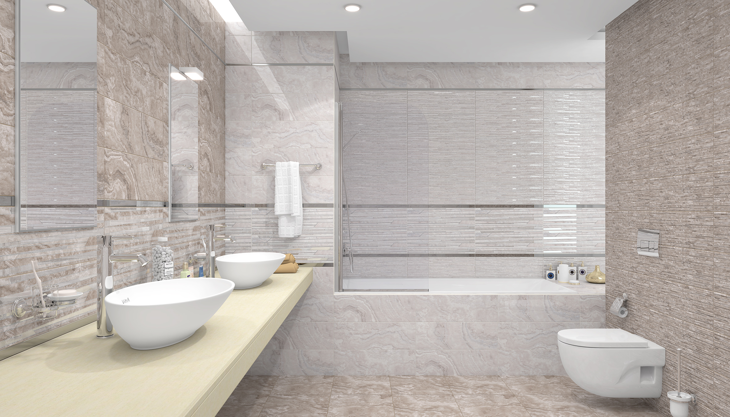 17-10-11-1190 На стену Marmo Бежевая Мозаика - фото 3